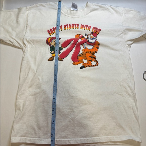 Vintage Kelloggs “Safety Starts With You” Gildan White T-Shirt Size Large - Picture 5 of 8